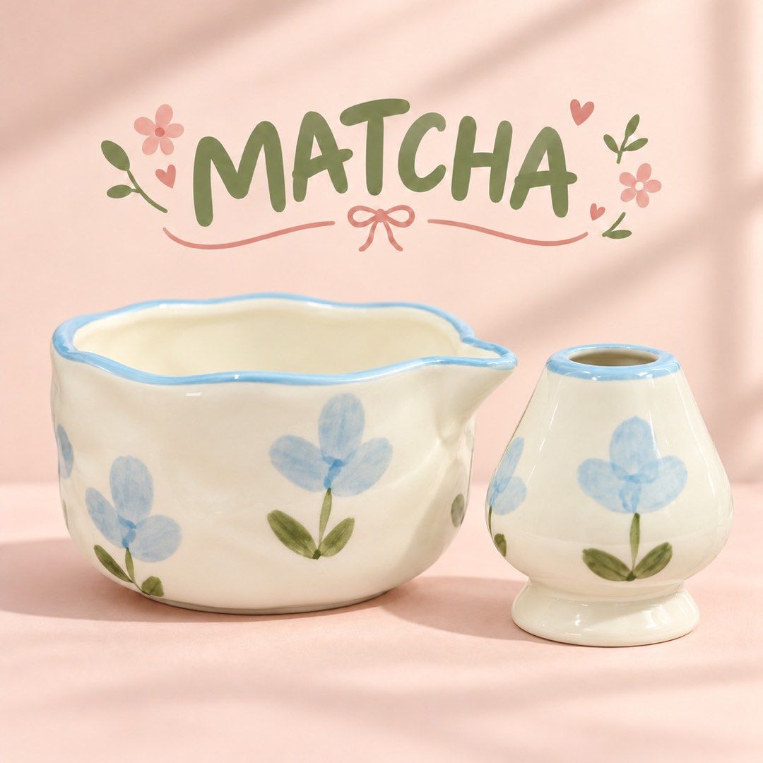 Matcha Set (Category: Coffee & Tea Tableware) located in Manila. Submitted by alddyyy (Listing ID 1468104221, Image 1). Description: Hello to all Matcha girly 🍵🎀.