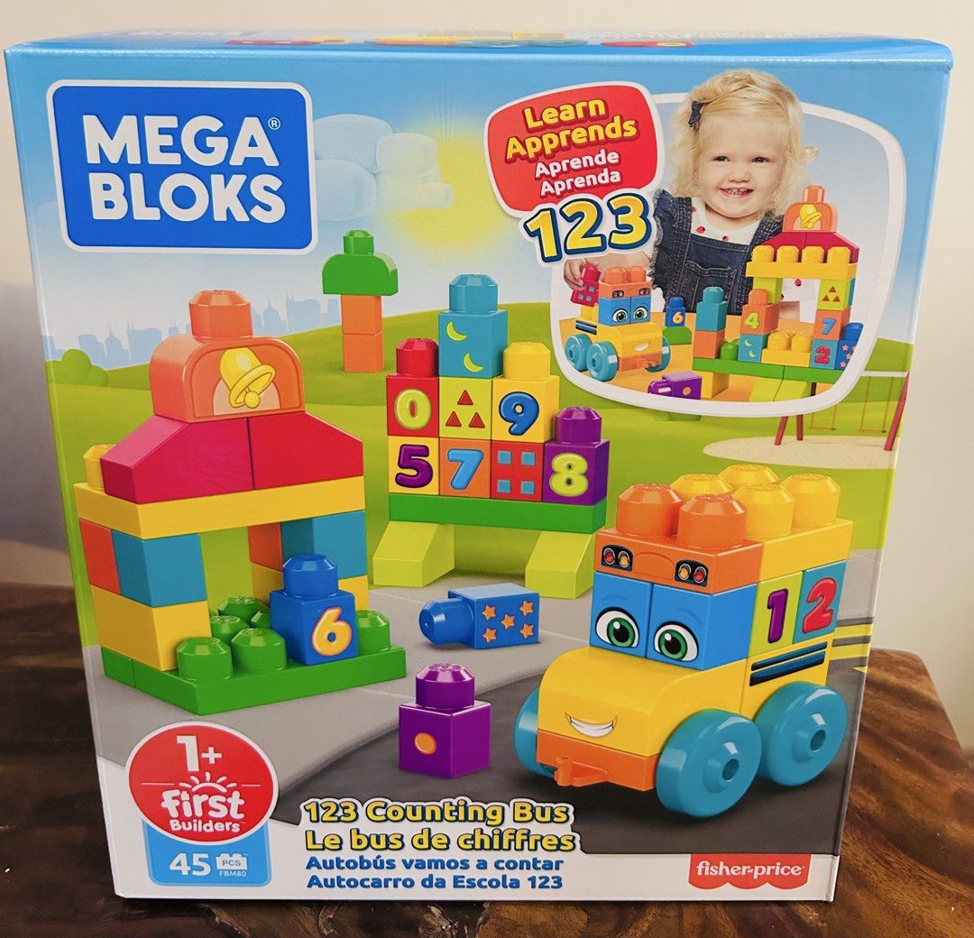 Mega Bloks Building Basics 123 Counting Bus, 45 Pieces (Category: Lego & Building Sets) located in Paranaque City. Submitted by kids_league_ph (Listing ID 1468108393, Image 3). Description: ✔️Brand new ✔️Guaranteed Original ✔️Mint packaging (giftable box) ✔️Makes a perfect Christmas or birthday gift to Toddlers Product descriptions Learn numbers and math with this friendly yellow school bus! It’s a school-day adventure for your little one when th