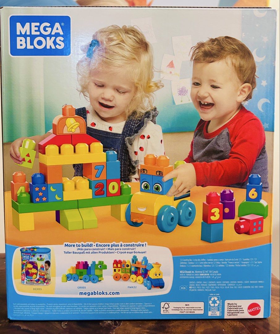 Mega Bloks Building Basics 123 Counting Bus, 45 Pieces (Category: Lego & Building Sets) located in Paranaque City. Submitted by kids_league_ph (Listing ID 1468108393, Image 2). Description: ✔️Brand new ✔️Guaranteed Original ✔️Mint packaging (giftable box) ✔️Makes a perfect Christmas or birthday gift to Toddlers Product descriptions Learn numbers and math with this friendly yellow school bus! It’s a school-day adventure for your little one when th