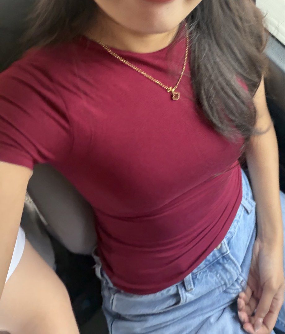 MERA Maroon Shirt (Category: Shirts) located in Manila. Submitted by cpaa.aaa (Listing ID 1468132945, Image 1). Description: MERA Maroon Size: XS-S Fitted Shirt .