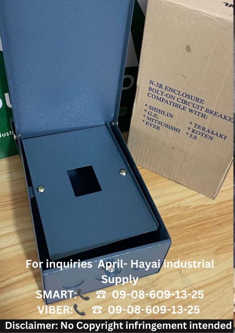 Metal nema3r Enclosure (Category: Industrial Equipment) located in Caloocan City. Submitted by aprilv96843328 (Listing ID 1468111145, Image 1). Description: Metal nema3r Enclosure Size: for chint mcb PRICE: 1,100 For inquiries April- Hayai industrial Supply 📞 ☎ 0-9-0-8-6-0-9-1-3-2-5 Email me@ 📫 📑 A-p-r-i-l-.-h-a-y-a-i-@-g-m-a-i-l-.-c-o-m PRICE MAY CHANGE WITHOUT PRIOR NOTICE‼️ ‼️ .
