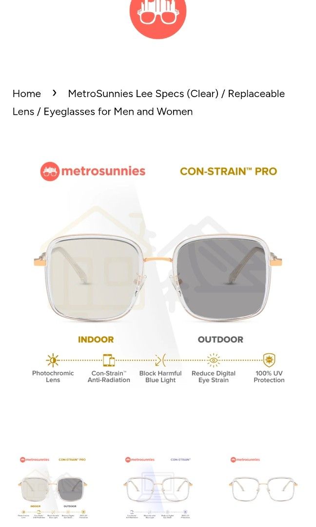 metrosunnies (Category: Sunglasses & Eyewear) located in La Trinidad. Submitted by zasha28 (Listing ID 1468159335, Image 3). Description: original replaceable lens.