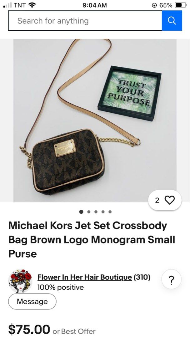 MICHAEL KORS JET SET CROSSBODY BAG (Category: Cross-body Bags) located in General Mariano Alvarez. Submitted by adonid (Listing ID 1468063735, Image 2). Description: MICHAEL KORS JET SET CROSSBODY BAG GOOD CONDITION NORMAL SIGN OF USAGE ONLY.