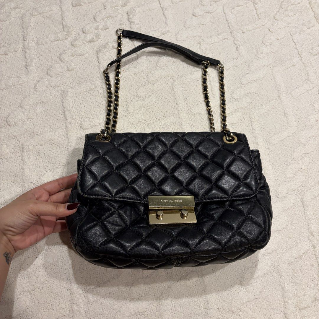 Michael Kors Sloan Quilted Leather Shoulder (Category: Cross-body Bags) located in Angeles City. Submitted by astravintage (Listing ID 1468218729, Image 1). Description: Michael Kors Sloan Quilted Leather Shoulder Bag Authentic Minor signs of use, minor flaws sa edges check pics po thanks.