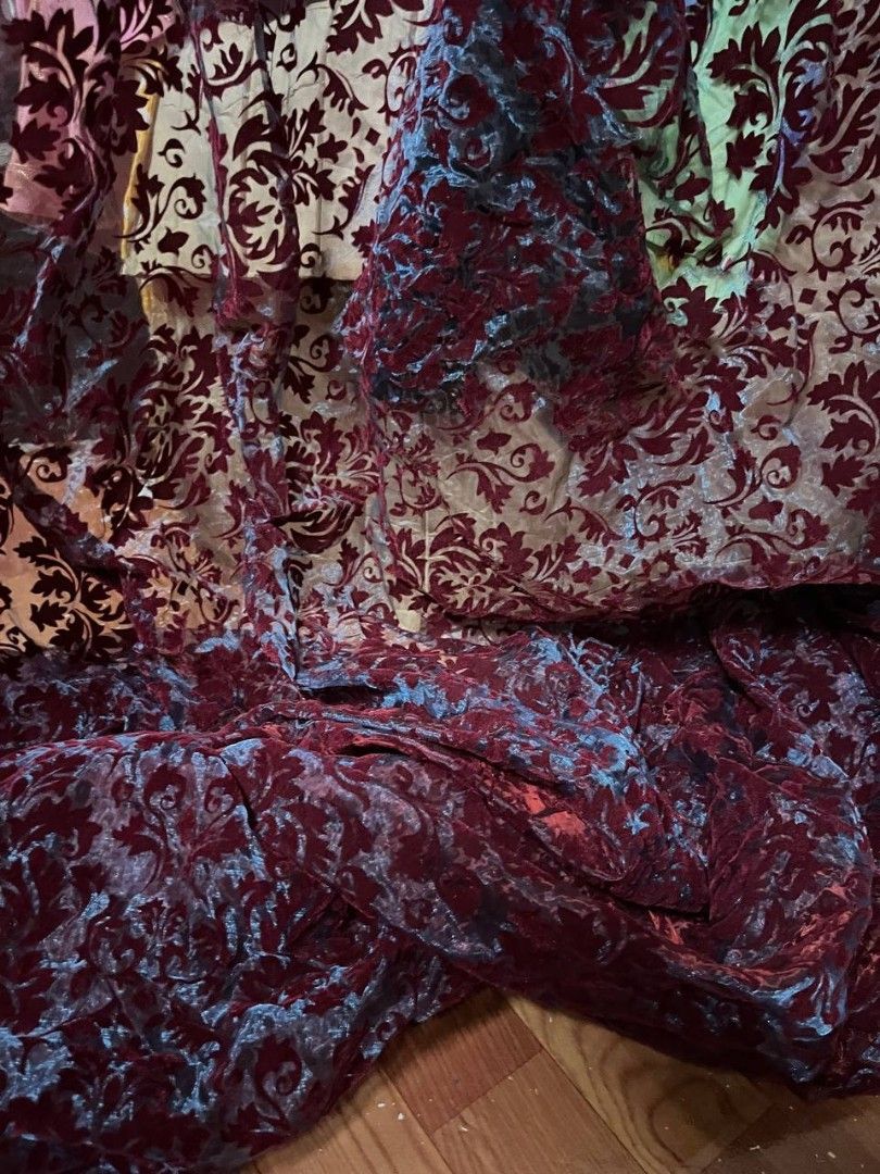 Middle Eastern crushed velvet damask curtain (Category: Carpets, Mats & Flooring) located in Quezon City. Submitted by michypeachyy1 (Listing ID 1468257548, Image 1). Description: 2000 plus shipping 2 PCs only.