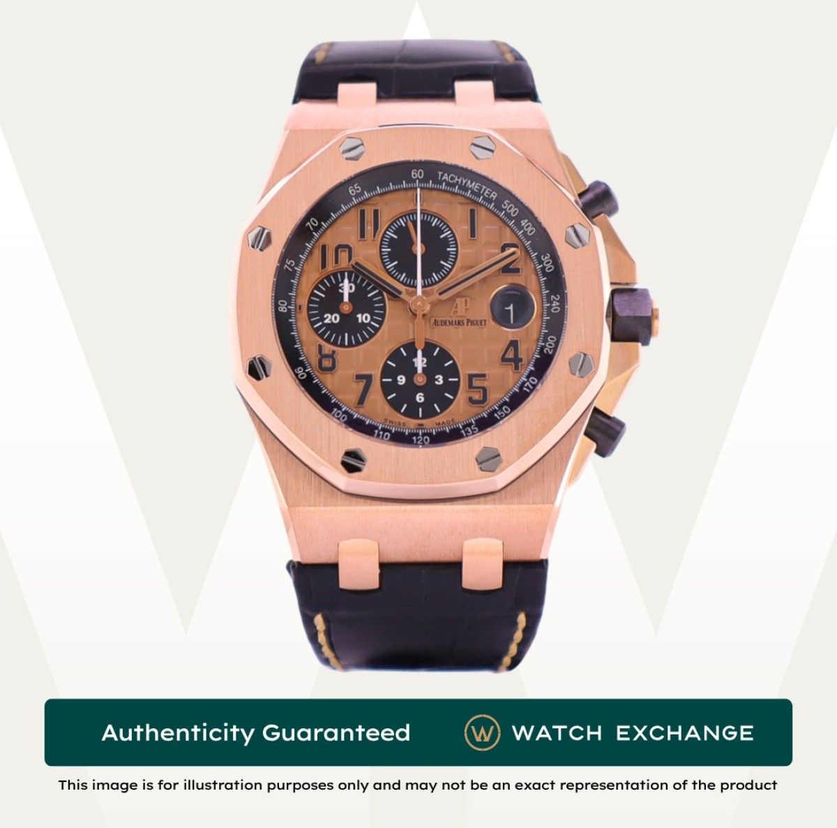 [Mint] Audemars Piguet Royal Oak Offshore Honey Bee Leather 26470OR.OO.A002CR.01 26470OR AP Gold Dial Z24934 Mar 2017 (Category: Watches) located in Singapore. Submitted by watchexchange.sg (Listing ID 1439139605, Image 1). Description: [Mint] Audemars Piguet Royal Oak Offshore Honey Bee Leather 26470OR.OO.A002CR.01 26470OR AP Gold Dial Z24934 Mar 2017 Price: $42,700 Brand: Audemars Piguet Model: 26470OR.OO.A002CR.01 Condition: Mint Dial: Gold Ca