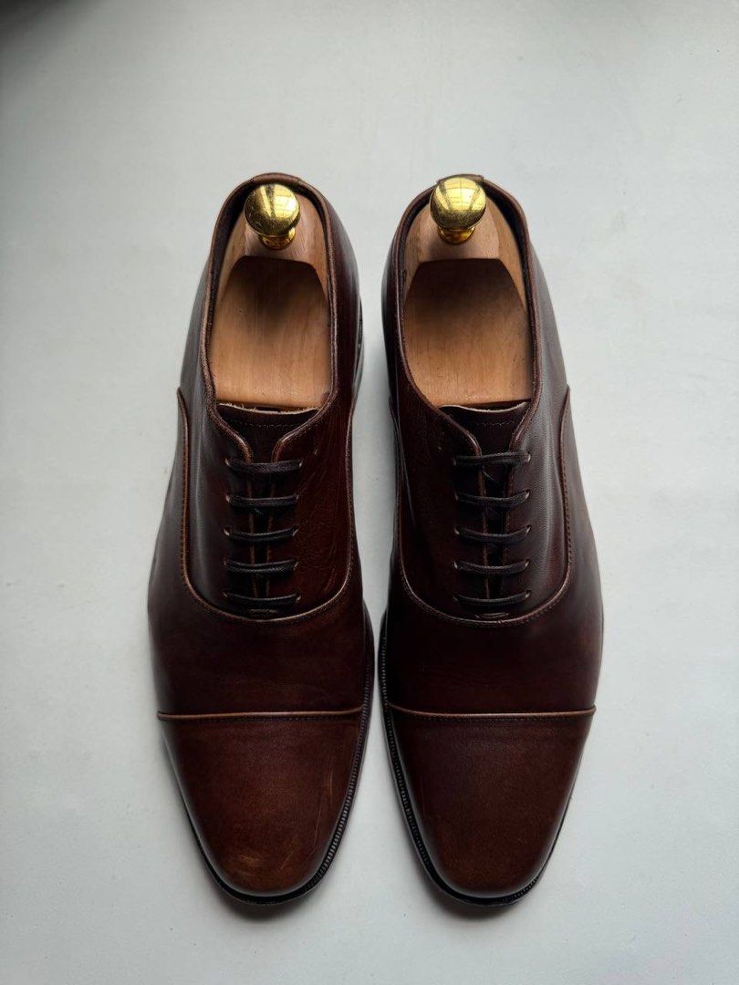 Misope Toe Cap (Category: Casual Shoes) located in Cagayan de Oro. Submitted by thrift_crate.ph (Listing ID 1468225808, Image 1). Description: ᴍɪsᴏᴘᴇ ʜᴏᴍᴍᴇ ᴛᴏᴇ ᴄᴀᴘ 𝟷𝟶ᴜs / 𝟸𝟾ᴄᴍ 𝐒𝐢𝐳𝐞: 10US / 28cm 𝐂𝐨𝐧𝐝𝐢𝐭𝐢𝐨𝐧 𝐫𝐚𝐭𝐞: 10/10 𝐂𝐨𝐥𝐨𝐫 𝐫𝐚𝐭𝐞: 10/10 Issue/s: Very minimal heel drag Description: Leather Outsole Hand made Heavy pair on actual Don’t mind the tag, we measured it by tape .