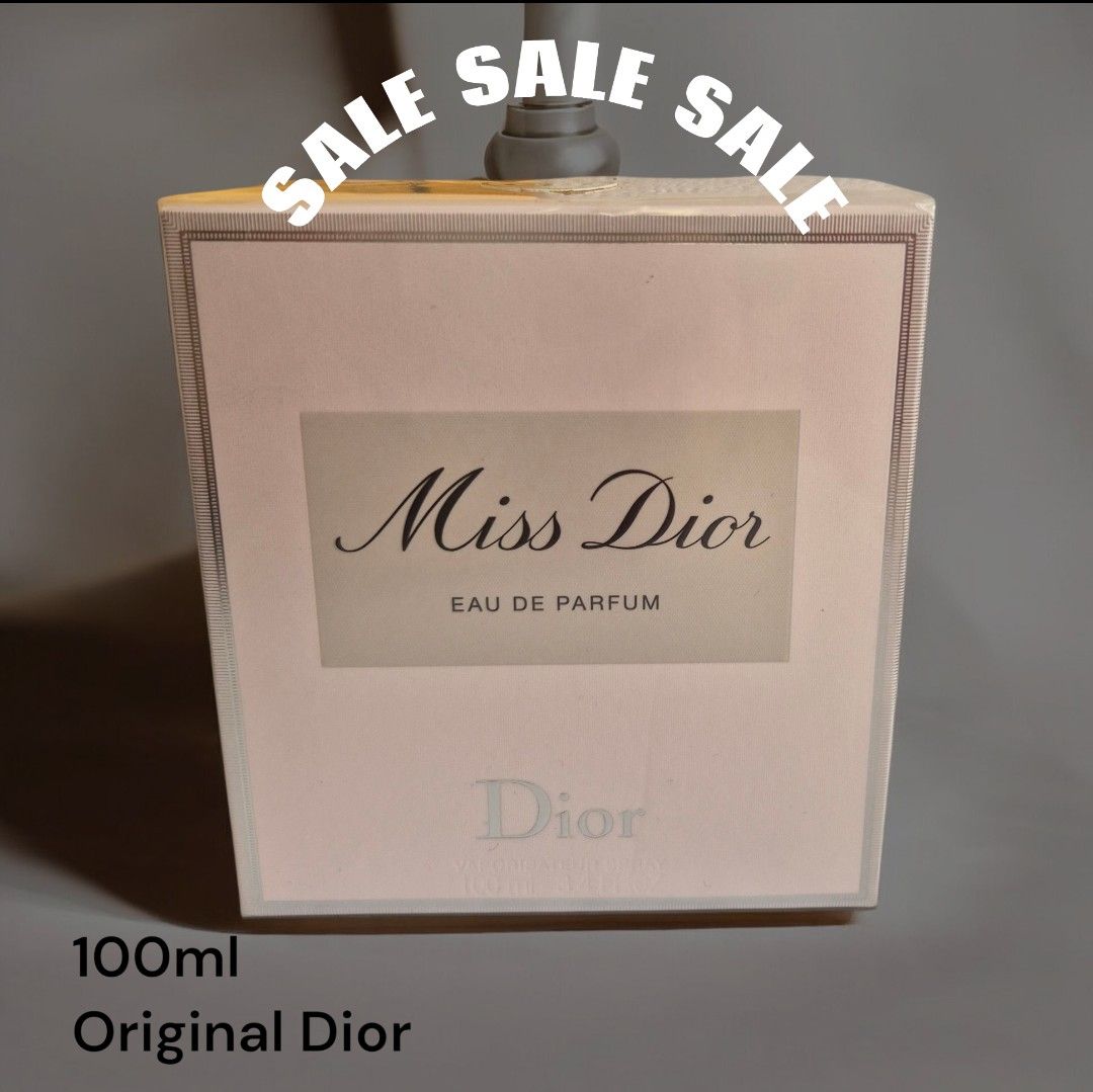 Miss Dior 100ml (Category: Fragrance & Deodorants) located in Quezon City. Submitted by annderthesun (Listing ID 1468136323, Image 1). Description: Miss Dior Eau de Parfum 100ml – Original from Dubai Selling original Miss Dior Eau de Parfum, sourced from Dubai. 🌸 100ml vaporisateur spray 📦 With original box, sealed ✨ An elegant, feminine fragrance—perfect for everyday wear or special occasions. Condition: [Brand new and sealed / Opened—indicate