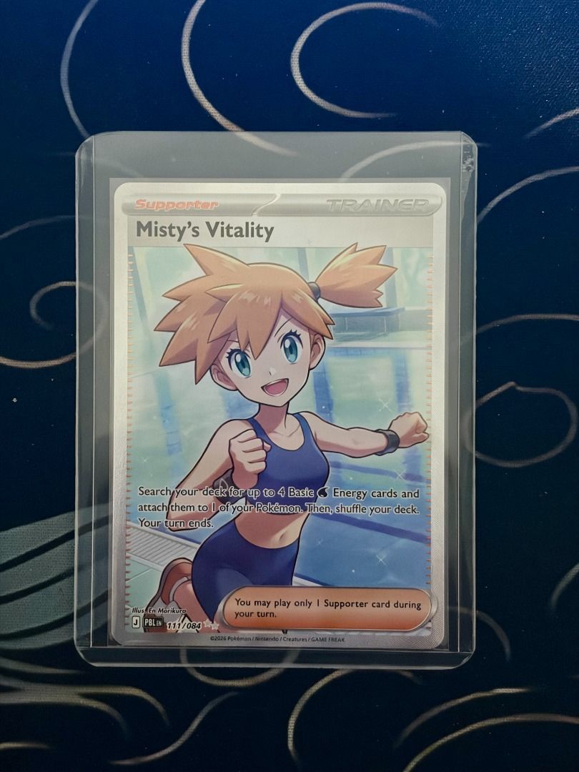 Misty's Vitality (Category: Raw Singles) located in Makati City. Submitted by route199 (Listing ID 1468196467, Image 1). Description: Misty's Vitality - Pitch Black Ultra Rare - 111/084 Meet-up available Shipping via J&T/LBC/Grab/Lalamove.