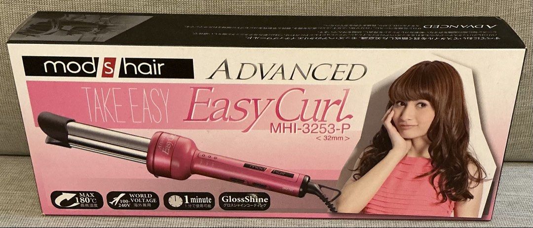 由 hsiangcih1215 (刊登 ID 1468143863，圖片 1) 提交，位於 新北市 (New Taipei) 的 mod's hair ✨ ADVANCED Easy Curl 32mm 無夾式電捲棒/手殘救星 (類別：美髮清潔與護理)，說明：📐 規格：管徑 32mm / 型號：MHI-3253-P /電壓：100-240V 全球電壓通用 / 附原廠外盒 ✓ 日本美髮造型大廠 mod‘s hair 熱銷「Easy Curl 手殘救星」專利無夾式電捲棒！ ✓ 告別手殘與壓痕！獨創雙向導熱縫隙設計，順時針／逆時針隨心旋轉，往下拉即成捲 ✓ 32mm 經典大捲度，輕鬆燙出空氣感浪漫大波浪、日系微捲、C字內彎與修飾瀏海 ✓ 100-240V 國際環球電壓，出國旅遊出差免帶變壓器超方便 ✓ 三段沙龍級溫控（120°C / 150°C / 180°C），可依不同髮質自由切換 ✓ 1 分鐘極速預熱＋GlossShine 亮澤平滑塗層，撫平毛躁、減少高溫對髮絲的熱損傷 ✓ 貼心 360