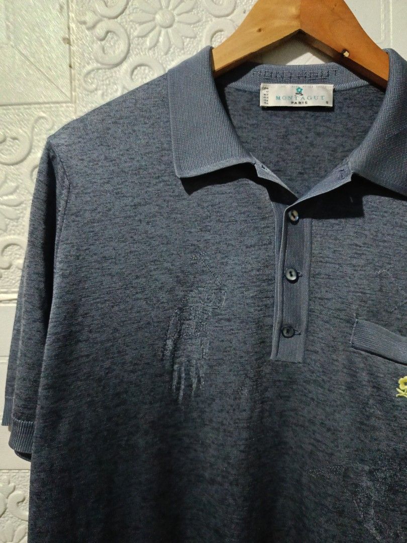 Montagut polo (Category: Tshirts & Polo Shirts ) located in Quezon City. Submitted by charlesfab66127 (Listing ID 1468192645, Image 2). Description: Available available!! Montagut polo🤑 Size on tag: 5👕 Dimes: - 22.5 Width - 28 Length Color rate: 10/10 Condition: X/10 Issue: hole left upper chest📌 Loc. Batasan Hills Quezon City 📩📩📩.