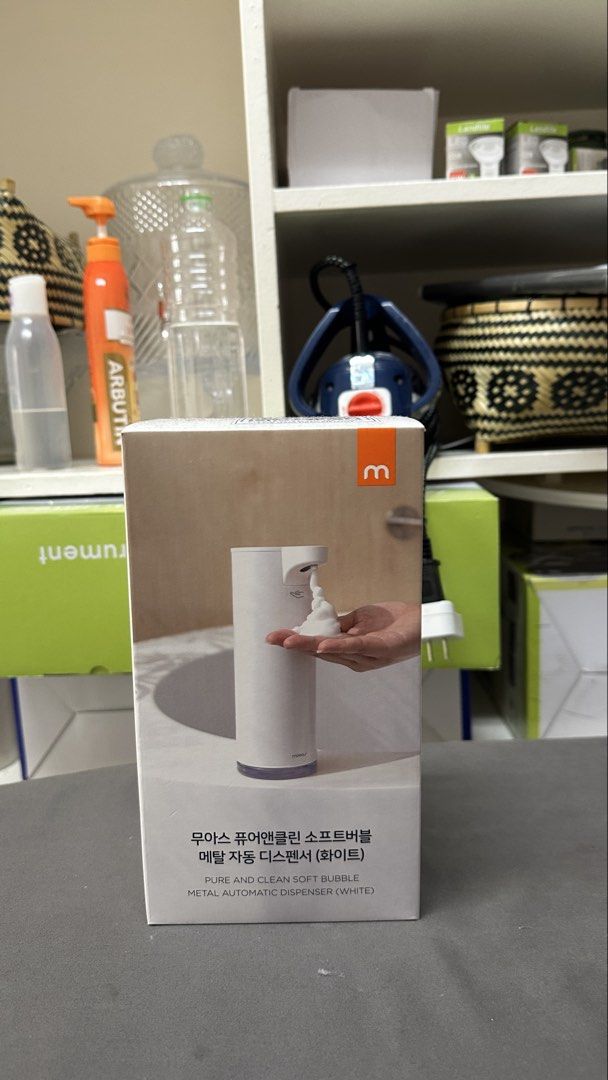 Mooas Automatic Metal Soap Dispenser (Category: Pitchers & Dispensers) located in Pasig City. Submitted by outgrownfaves (Listing ID 1468254081, Image 1). Description: Brand new & sealed Korea’s No.1 Home Styling Brand Best Brand Steal price Slightly negotiable but no to low ballers. 📍Pacific Village, Muntinlupa.