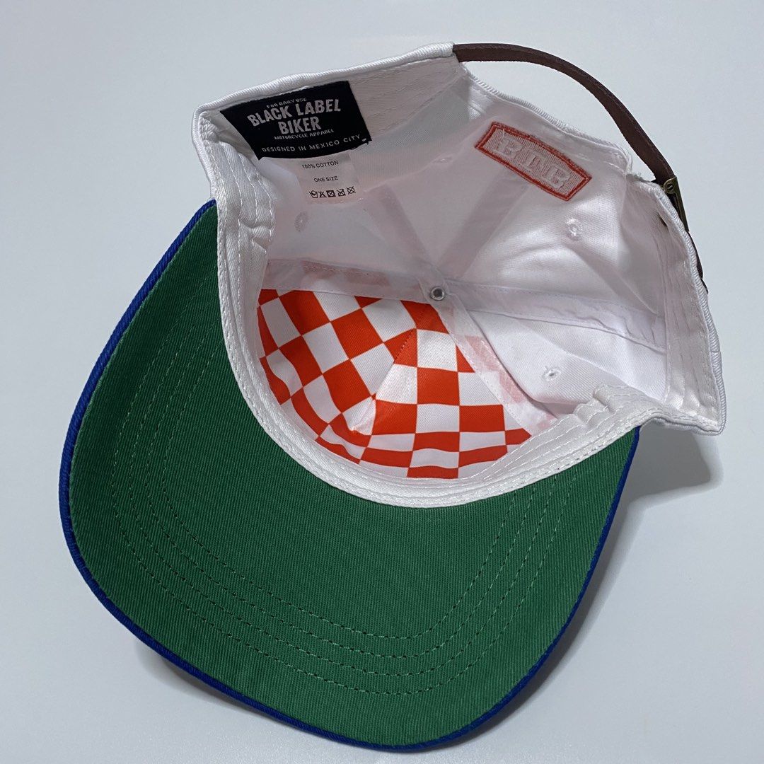 moto junkie two toned a frame cap (Category: Caps & Hats) located in Quezon City. Submitted by hatlocker (Listing ID 1468092917, Image 3). Description: ₱600.00 only dm.