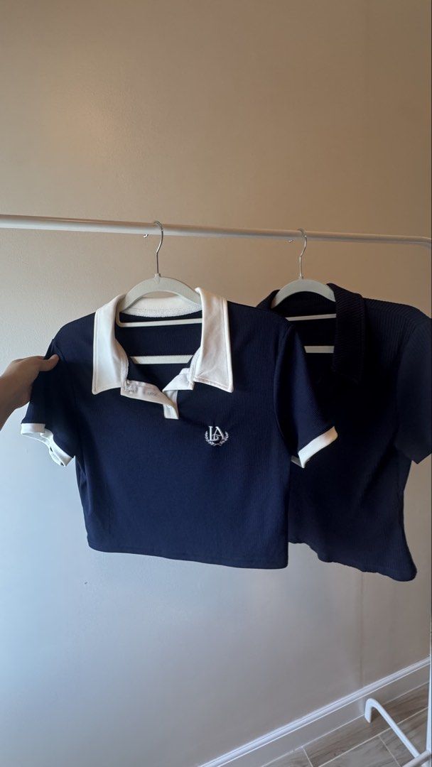 Navy blue tops and pleated skirts bundle (Category: Sets or Coordinates) located in Makati City. Submitted by declutter_forsale (Listing ID 1468200509, Image 2). Description: ₱280 each ₱1000 take all Fit S-M size Selling together as a set..