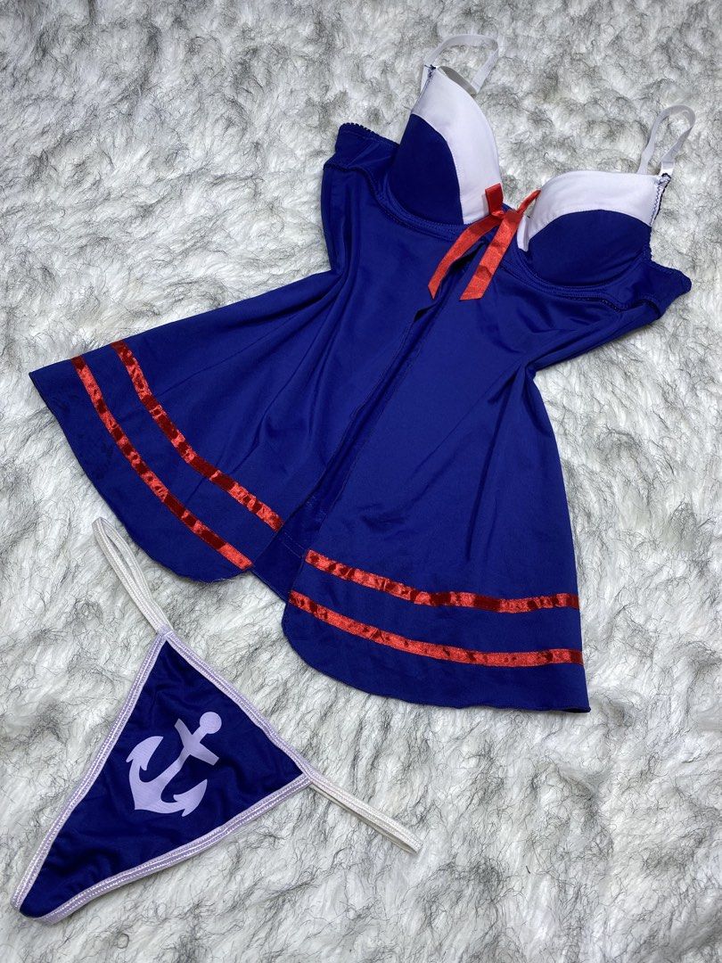 Navy costume lingerie set (medium) (Category: Undergarments & Loungewear) located in Manila. Submitted by csjlgen (Listing ID 1468106638, Image 3). Description: .