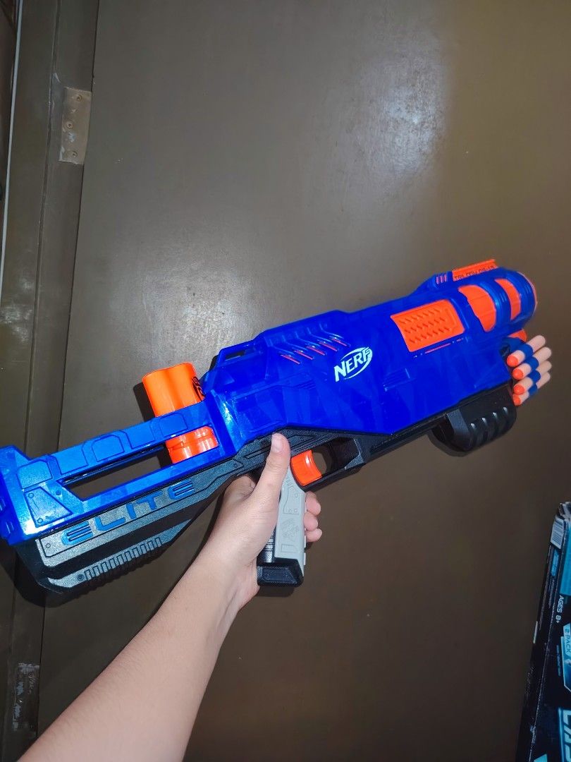 Nerf N-Strike Elite Trilogy DS-15 Blaster (Category: Action & Battle Toys) located in Santiago. Submitted by aceheart0118672 (Listing ID 1468138294, Image 1). Description: Preloved have signs of usage and scratches 1 out of 3 dart holder in good working condition .
