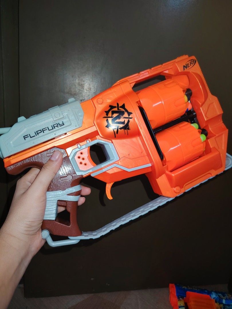 Nerf Zombie Strike Flipfury Blaster (Category: Action & Battle Toys) located in Santiago. Submitted by aceheart0118672 (Listing ID 1468140581, Image 1). Description: have signs of usage in good working condition .