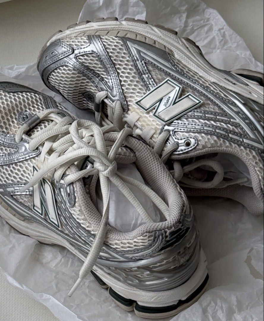 New Balance 1906R Silver Metallic (Category: Sneakers) located in Makati City. Submitted by margaaa01 (Listing ID 1468094264, Image 1). Description: - Brand/Model: New Balance 1906R - Colorway: Silver and white - Style: Chunky retro runner with mesh panels and metallic overlays - Details: Iconic N-lock side branding and white laces - Comfort: Cushioned rubber sole with dark accents - Condition: Clean pair, great for everyday streetwear rotation.