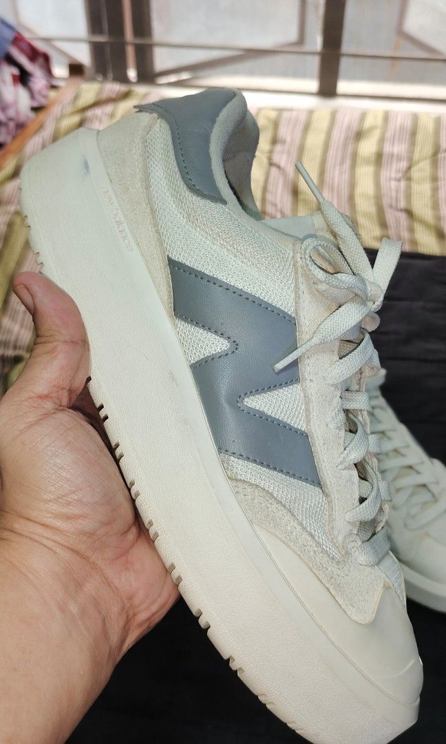New Balance White & Gray CT302 (Category: Sneakers) located in Manila. Submitted by myno23lenel (Listing ID 1468080323, Image 2). Description: For sale New Balance White & Gray CT302 Sneakers Size 9.5 US men fit up to size 10 No box,100 % Authentic, no issue only signs of usage, minimal heel drags, no sole seps For only 1.5k fixed Location Fairview.