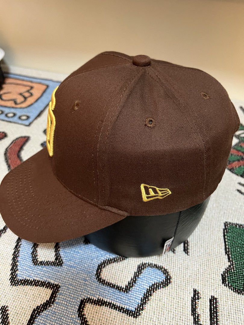 New Era SD San Diego Cap A-frame hat Adjustable (Category: Caps & Hats) located in San Fernando. Submitted by krncarts0421546 (Listing ID 1468103211, Image 2). Description: [Item Description] Color: Brown and Yellow Logo Condition: 9/10 Size: OSFA Adjustable [Mode of Payment] Strictly Gcash (Price + sf) [Mode of Delivery] J&t/LBC/Lalamove.