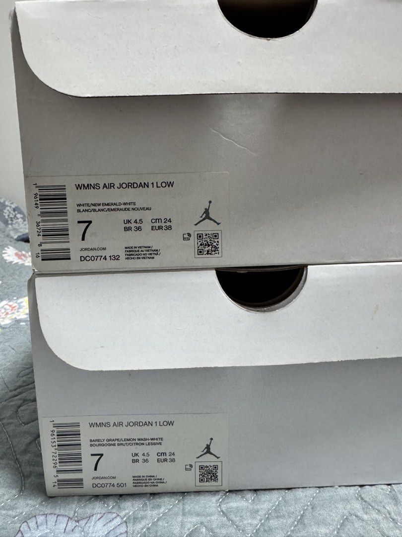Nike Air Jordan 1 Low (Category: Sneakers) located in Manila. Submitted by yucakes8 (Listing ID 1468120679, Image 2). Description: 1600 each!!! Sz 7wmns (24cm) RFS: Decluttering Pm for more pics nalang po 3000 if 2 pairs kunin Meetup: Vistamall Gentri Lalamove/Grab .
