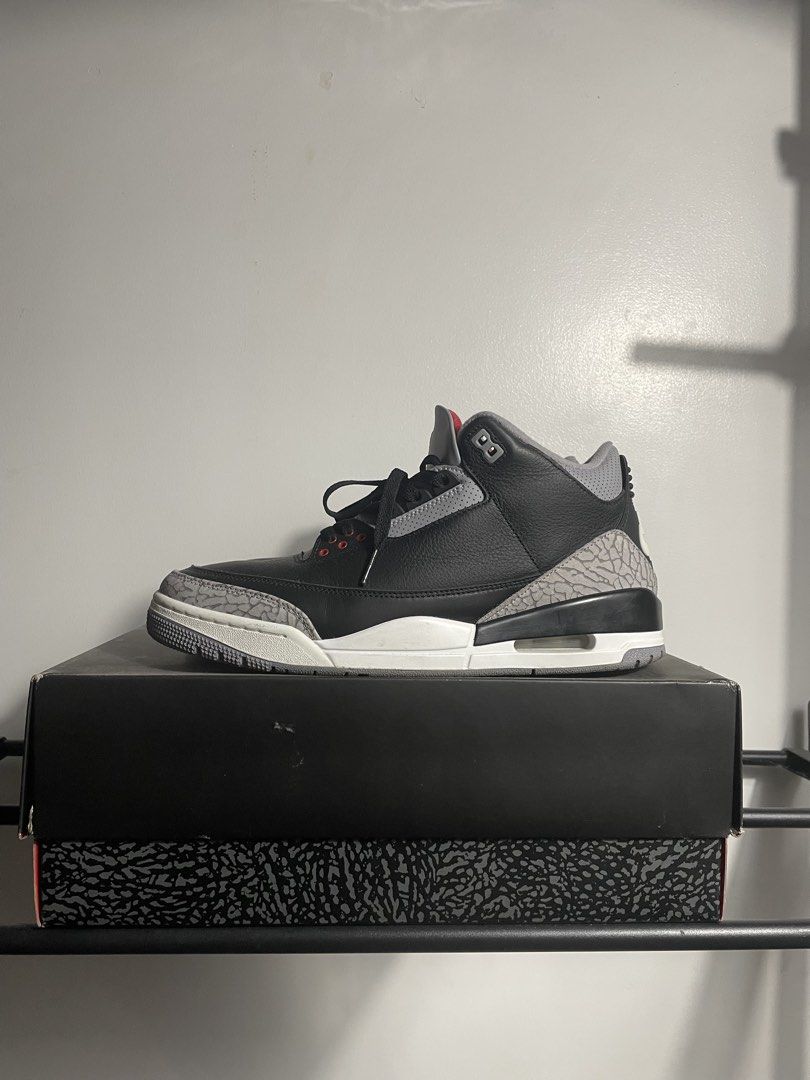 Nike Air Jordan 3 retros (Category: Casual Shoes) located in Rizal. Submitted by akoheats (Listing ID 1468188680, Image 3). Description: Excellent Condition ✨ Issue: Worn Once With Box✅ Size: 10.5US Issue:None! Authentic✅ Great Condition ✨ ❗️Check the item carefully before purchasing ❗️No returns or exchanges after purchase.