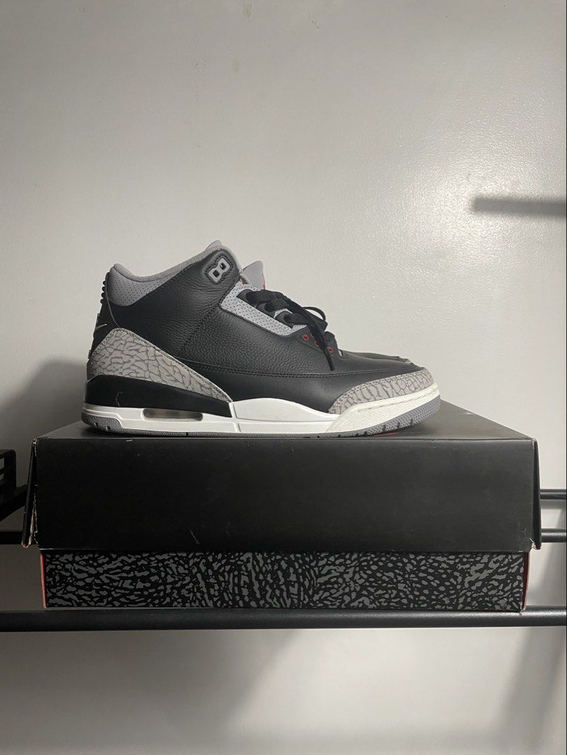 Nike Air Jordan 3 retros (Category: Casual Shoes) located in Rizal. Submitted by akoheats (Listing ID 1468188680, Image 1). Description: Excellent Condition ✨ Issue: Worn Once With Box✅ Size: 10.5US Issue:None! Authentic✅ Great Condition ✨ ❗️Check the item carefully before purchasing ❗️No returns or exchanges after purchase.