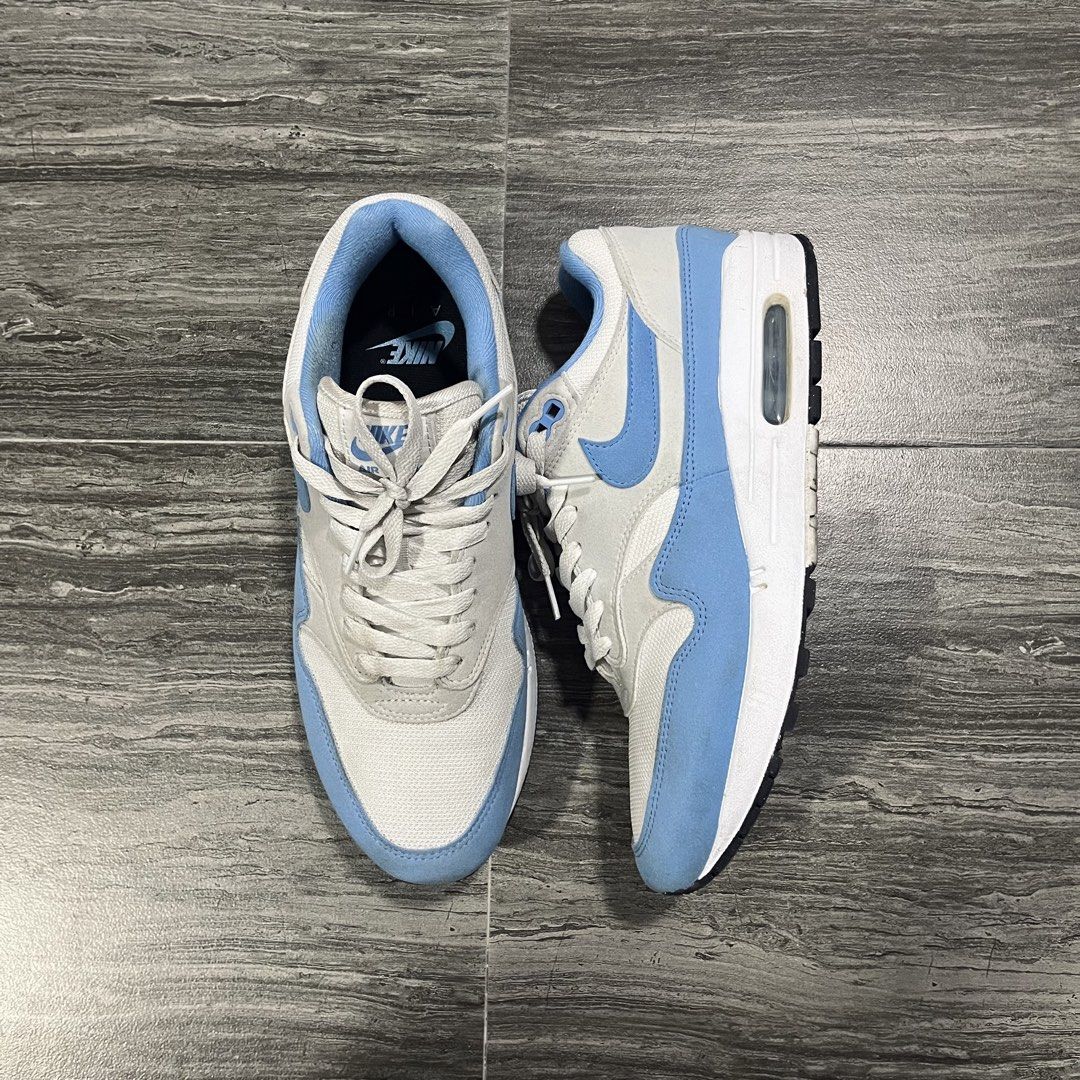 Nike Airmax 1 UNC (Authentic) (Category: Casual Shoes) located in Manila. Submitted by fresh2def (Listing ID 1468211119, Image 1). Description: WTS! Nike Airmax 1 UNC (Authentic) Size 9 / 27cm Excellent Condition ₱2,500.