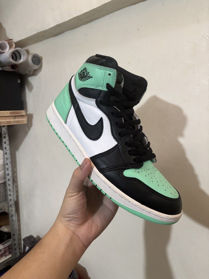 Nike and Puma Set (Category: Sneakers) located in Quezon City. Submitted by lovyan (Listing ID 1468068927, Image 3). Description: Nike Jordan 1 high Green Glow Nike Dunk High Panda Puma Suede XXL black Puma Suede needs cleaning Nike Dunk Panda has small paint smudge on its side For Meetup at QC/SM North Buyer shoulders shipping.