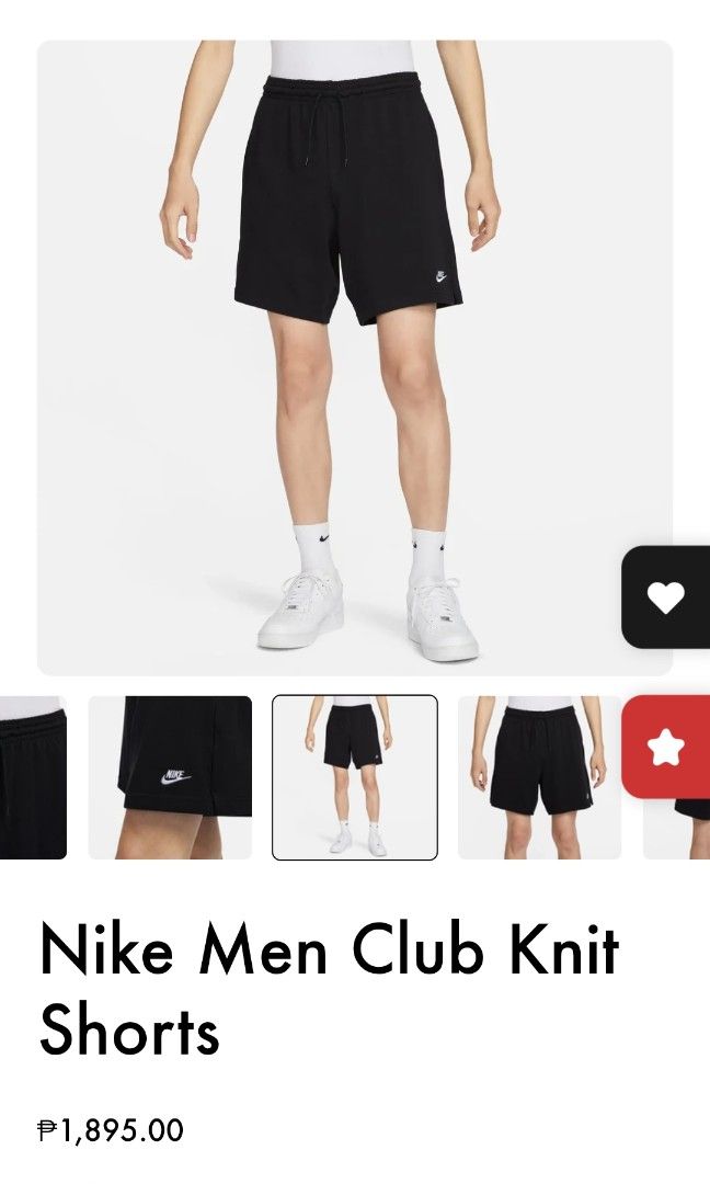 NIKE CLUB KNIT SHORT (freeshipping) (Category: Shorts) located in Quezon City. Submitted by gyl-stop (Listing ID 1468138239, Image 2). Description: free shipping 30-37 x 17.5 excellent condi cr: 9.8/10 issue: none.