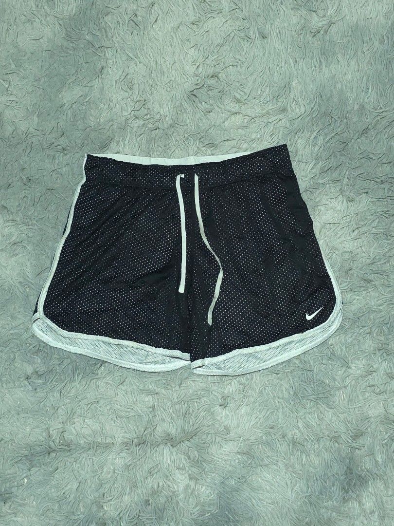 Nike Dri-FIT Black Mesh Shorts (Category: Shorts) located in Abulug. Submitted by humanwhosellthings (Listing ID 1468183201, Image 1). Description: - Brand: Nike ✅Excellent Condition ✅Issue: none ▫️Waist Size: 28-34 ▫️Length: 12.5 - Style: Dri-FIT Mesh Shorts (Style Code: 642673-010) - Size: Small (S) - Color: Black with white contrast trim - Features: Breathable all-over mesh texture, convenient side pockets, and white drawstring waist with icon