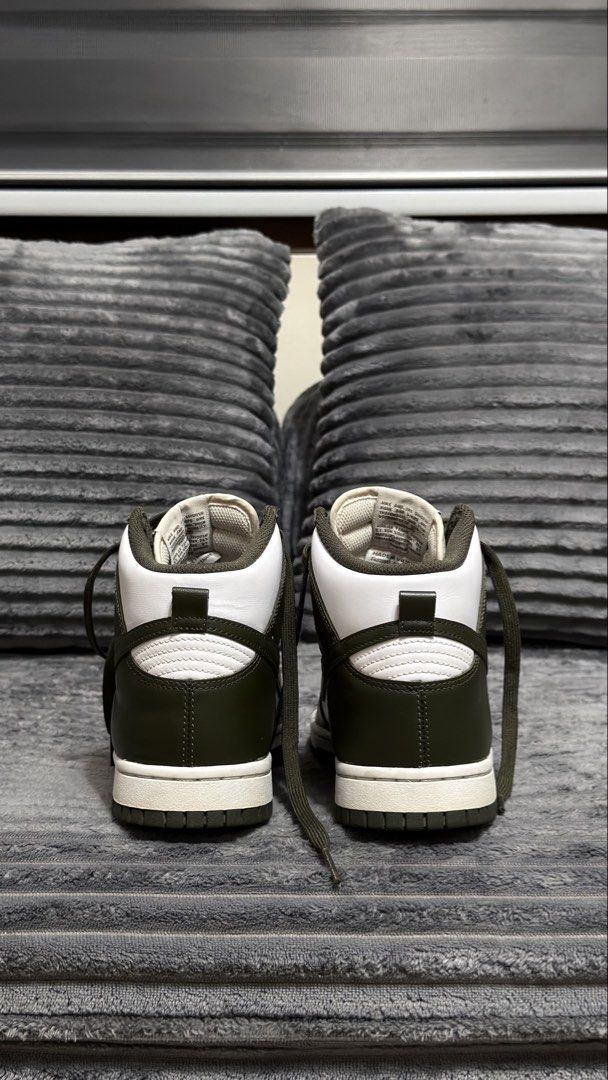 Nike Dunk High Cargo Khaki (Category: Sneakers) located in Quezon City. Submitted by mjmacasinag93 (Listing ID 1468188614, Image 2). Description: 👟 FOR SALE | NIKE DUNK HIGH RETRO “CARGO KHAKI” Another pair from my sneaker declutter! 🔥 Original / Authentic Nike 📏 Size: US Men’s 8 / UK 7 / EU 41 🎨 Colorway: Cargo Khaki / White ✨ Condition: Pre-loved, well-maintained (around 80%+) 📦 Inclusion: Shoes only, no box 💰 Selling Price: ₱3,500 (Negot