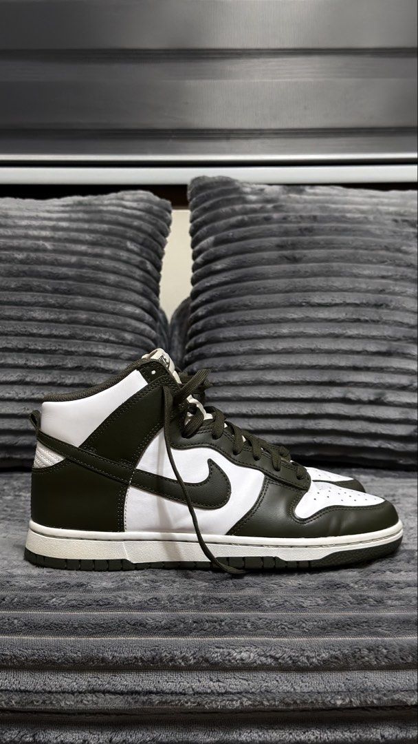 Nike Dunk High Cargo Khaki (Category: Sneakers) located in Quezon City. Submitted by mjmacasinag93 (Listing ID 1468188614, Image 3). Description: 👟 FOR SALE | NIKE DUNK HIGH RETRO “CARGO KHAKI” Another pair from my sneaker declutter! 🔥 Original / Authentic Nike 📏 Size: US Men’s 8 / UK 7 / EU 41 🎨 Colorway: Cargo Khaki / White ✨ Condition: Pre-loved, well-maintained (around 80%+) 📦 Inclusion: Shoes only, no box 💰 Selling Price: ₱3,500 (Negot