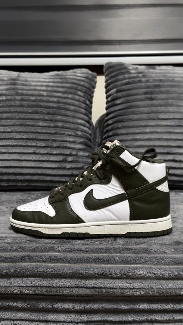 Nike Dunk High Cargo Khaki (Category: Sneakers) located in Quezon City. Submitted by mjmacasinag93 (Listing ID 1468188614, Image 1). Description: 👟 FOR SALE | NIKE DUNK HIGH RETRO “CARGO KHAKI” Another pair from my sneaker declutter! 🔥 Original / Authentic Nike 📏 Size: US Men’s 8 / UK 7 / EU 41 🎨 Colorway: Cargo Khaki / White ✨ Condition: Pre-loved, well-maintained (around 80%+) 📦 Inclusion: Shoes only, no box 💰 Selling Price: ₱3,500 (Negot