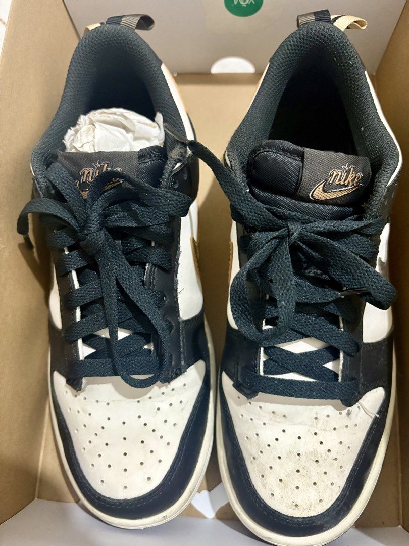Nike Dunk Low Pull Tab (Category: Sneakers) located in Marikina City. Submitted by abbysellsanything (Listing ID 1468149262, Image 2). Description: COLOR: Off Noir / Summit White / Metallic Gold Star / Metallic Pewter - Size: GS US 5.5Y / UK 5 / 24CM NO BOX NEEDS CLEANING SLIGHTLY NEGOTIABLE FREE DELIVER VIA J&T CAN DO LALAMOVE BUT AT BUYERS EXPENSE .