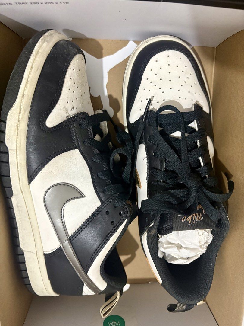 Nike Dunk Low Pull Tab (Category: Sneakers) located in Marikina City. Submitted by abbysellsanything (Listing ID 1468149262, Image 3). Description: COLOR: Off Noir / Summit White / Metallic Gold Star / Metallic Pewter - Size: GS US 5.5Y / UK 5 / 24CM NO BOX NEEDS CLEANING SLIGHTLY NEGOTIABLE FREE DELIVER VIA J&T CAN DO LALAMOVE BUT AT BUYERS EXPENSE .