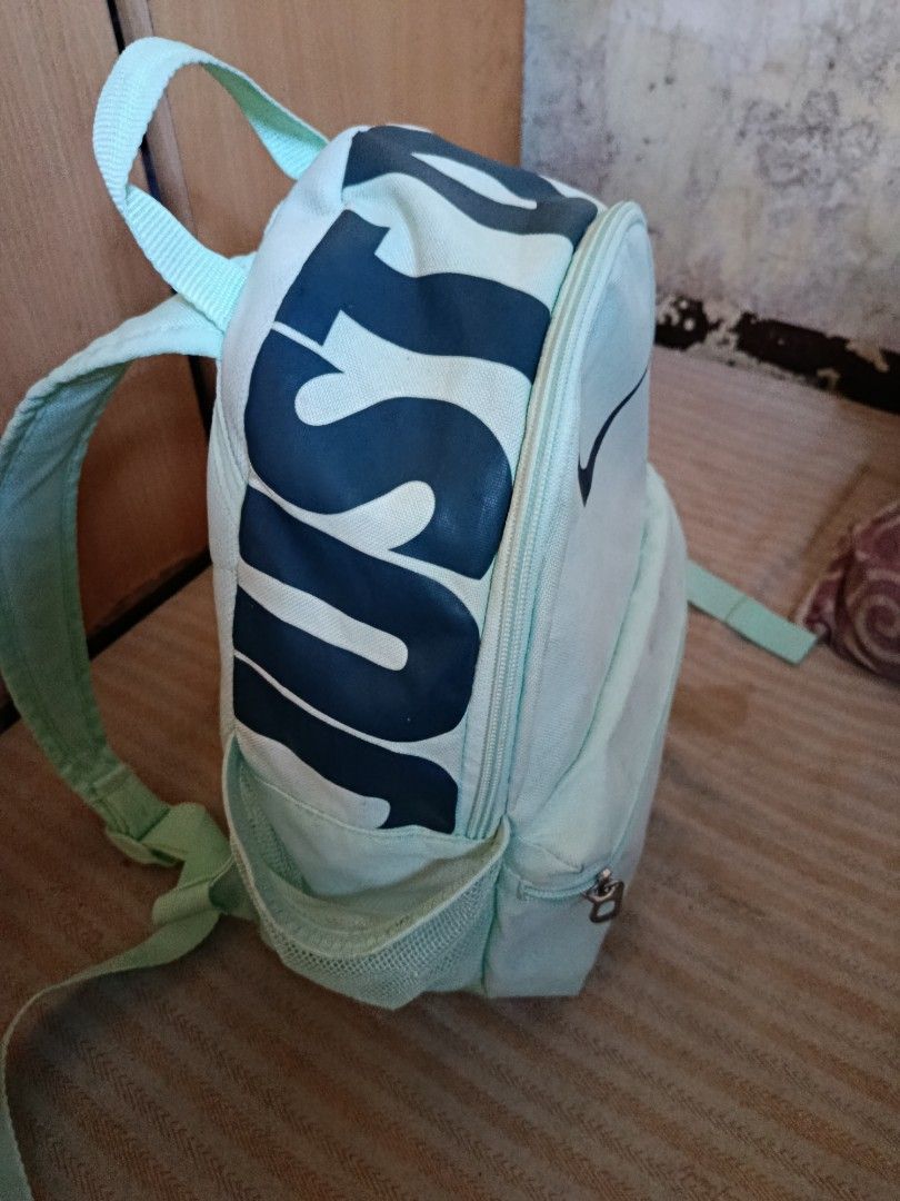 Nike Just Do It Mint Green Backpack (Category: Backpacks) located in Valenzuela. Submitted by lovedeclutterph (Listing ID 1468085907, Image 2). Description: need wash.