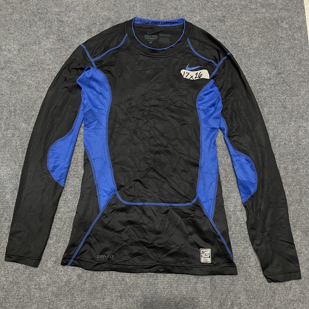 Nike pro compression (Category: Activewear) located in Butuan. Submitted by cgsayas20083001 (Listing ID 1468165551, Image 2). Description: NlKE Pro Combat Dri-FIT Hypercool long-sleeve compression Size large on tag Dimes 17x26 No issue as new condition Price pm me.