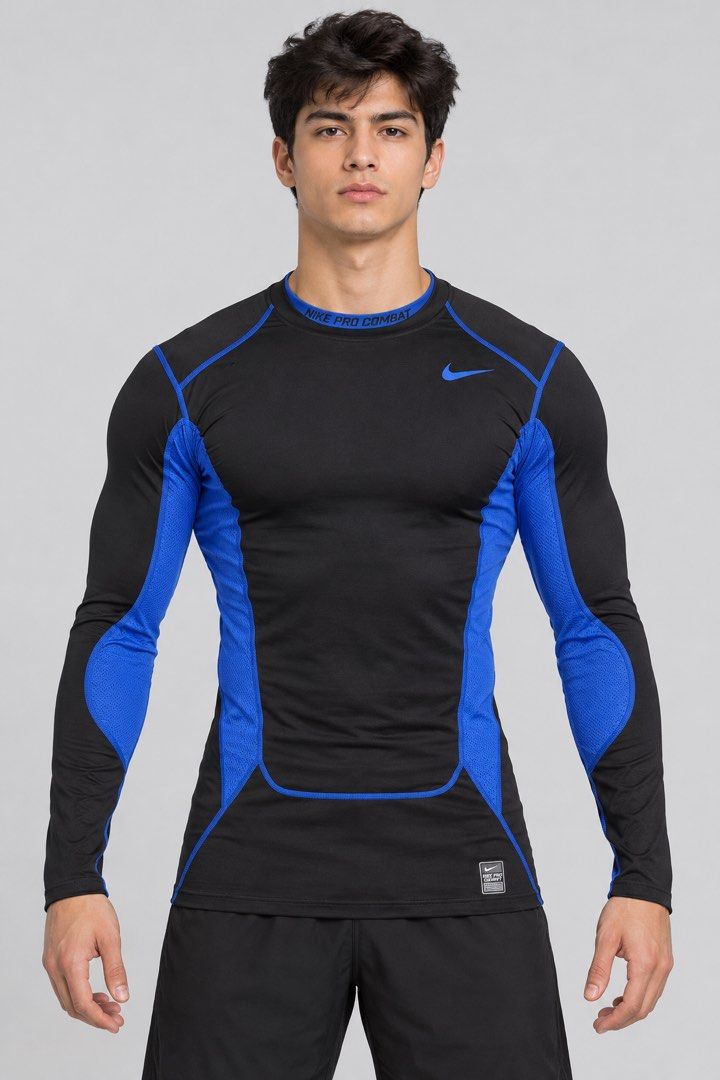 Nike pro compression (Category: Activewear) located in Butuan. Submitted by cgsayas20083001 (Listing ID 1468165551, Image 1). Description: NlKE Pro Combat Dri-FIT Hypercool long-sleeve compression Size large on tag Dimes 17x26 No issue as new condition Price pm me.