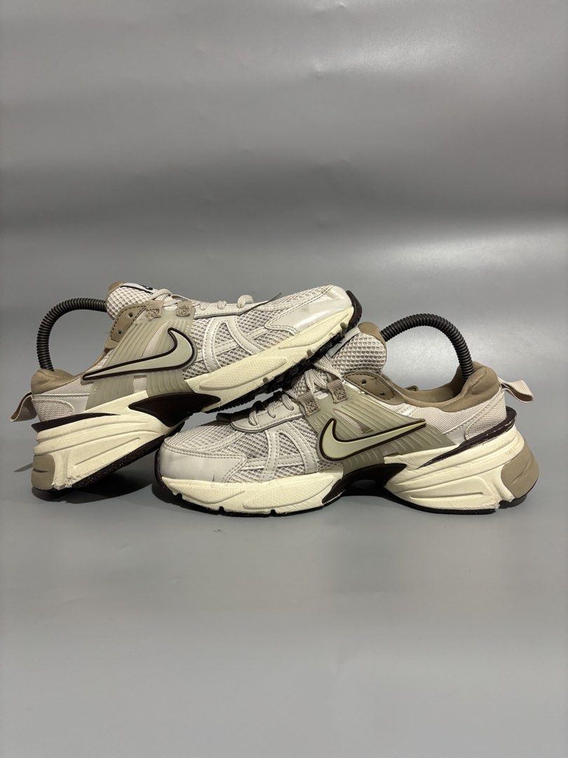 Nike sneakers size 7.5 beige brown (Category: Sneakers) located in Butuan. Submitted by shoeetasho (Listing ID 1468210913, Image 3). Description: - Brand: Nike - Colorway: Beige and brown with signature swoosh - Size: US 7.5 / EUR 38.5 / 24.5cm - Material: Breathable mesh upper with brown accents - Features: Chunky sole for extra support and heel pull tab - Condition: Clean overall with minimal wear on the outsoles.
