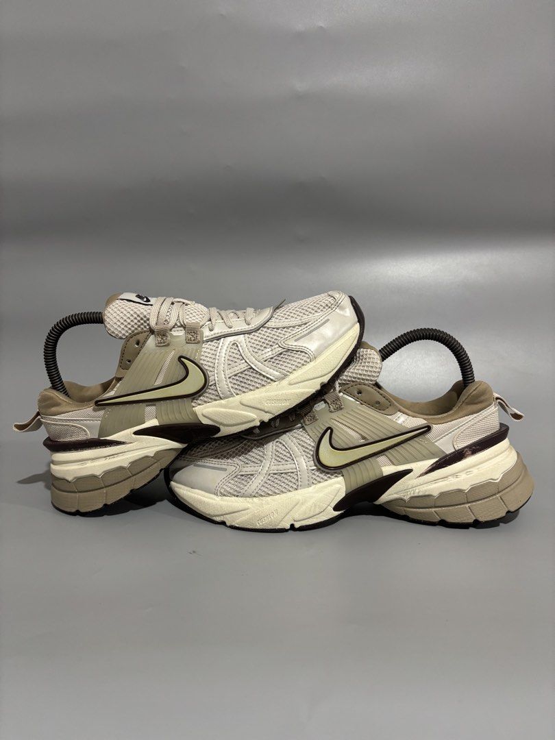 Nike sneakers size 7.5 beige brown (Category: Sneakers) located in Butuan. Submitted by shoeetasho (Listing ID 1468210913, Image 2). Description: - Brand: Nike - Colorway: Beige and brown with signature swoosh - Size: US 7.5 / EUR 38.5 / 24.5cm - Material: Breathable mesh upper with brown accents - Features: Chunky sole for extra support and heel pull tab - Condition: Clean overall with minimal wear on the outsoles.