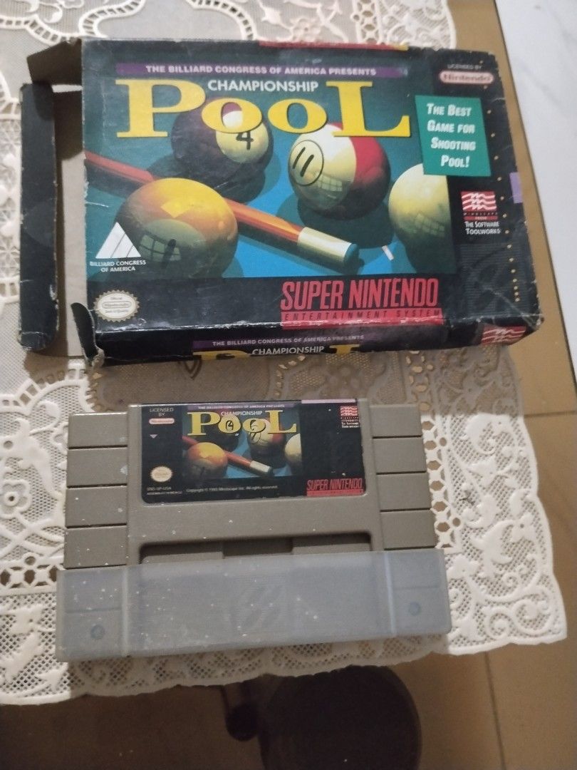 nintendo snes pool game (Category: Nintendo) located in Manila. Submitted by cruzivanpatrick (Listing ID 1468109852, Image 1). Description: snes game pool game pm meet up lrt 1 abad santos station tondo manila deliver g cash kayo mag book po any app deliver shipping payment first lbc or jrs pag j&t kayo mag book pick up dto ayoko mag deliver po sa j&t dto laging galit yung staff hahahaha thanks po god bless always do meet ups para walang na scam 