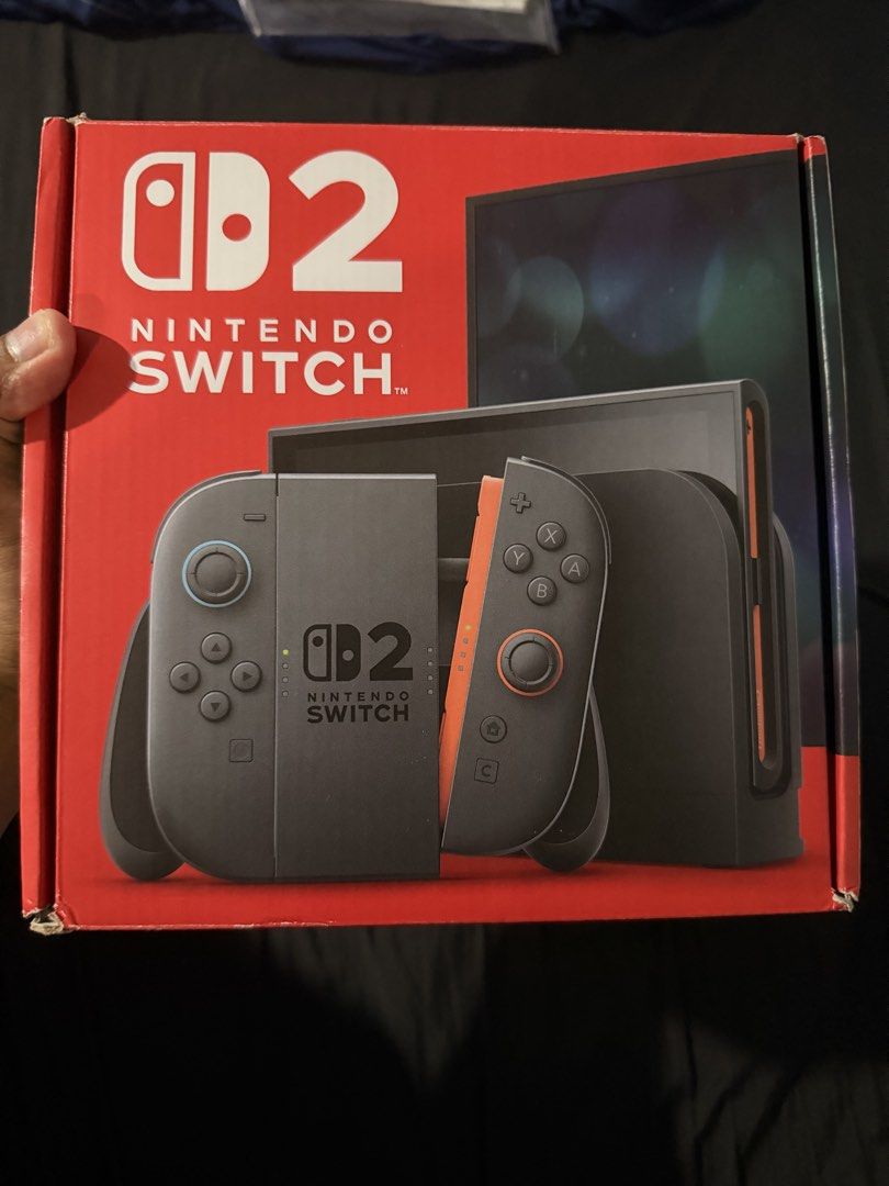 Nintendo Switch 2 Console with Box and Accessories (Category: Nintendo) located in San Pedro. Submitted by kcmabeza (Listing ID 1468089779, Image 2). Description: - Nintendo Switch 2 console and setup bundle - Powers on and displays home screen with games (Pokopia) - Includes original box, dock, and charging cables - Comes with Joy-Con controllers, grip attachment, and custom thumb grips - Packed inside a durable protective carrying case - Adult-