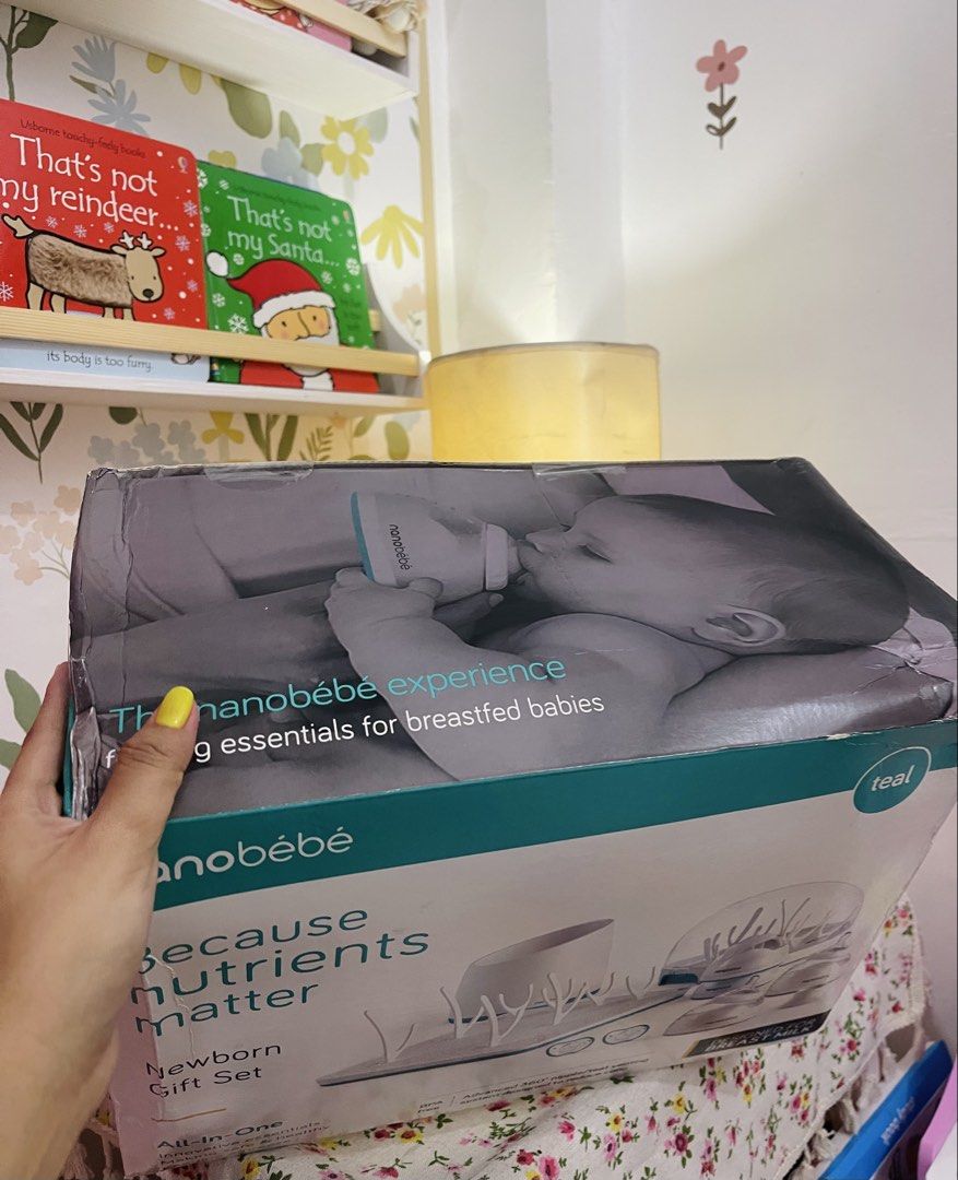 Nonobèbè newborn gift set 🍼✨ (Category: Breastfeeding & Bottle Feeding) located in Quezon City. Submitted by zippy123 (Listing ID 1468221246, Image 3). Description: nanobébé newborn gift set 🍼✨ kumpleto na to momma, brandnew sealed inopen lang to check if complete and para ma pic actual. whats in the box: • 1x smart warming bowl • 1x microwave steam sterilizer • 1x compact drying rack • 4x 5oz / 150ml bottles • 4x slow flow teats/nipples • 2x m
