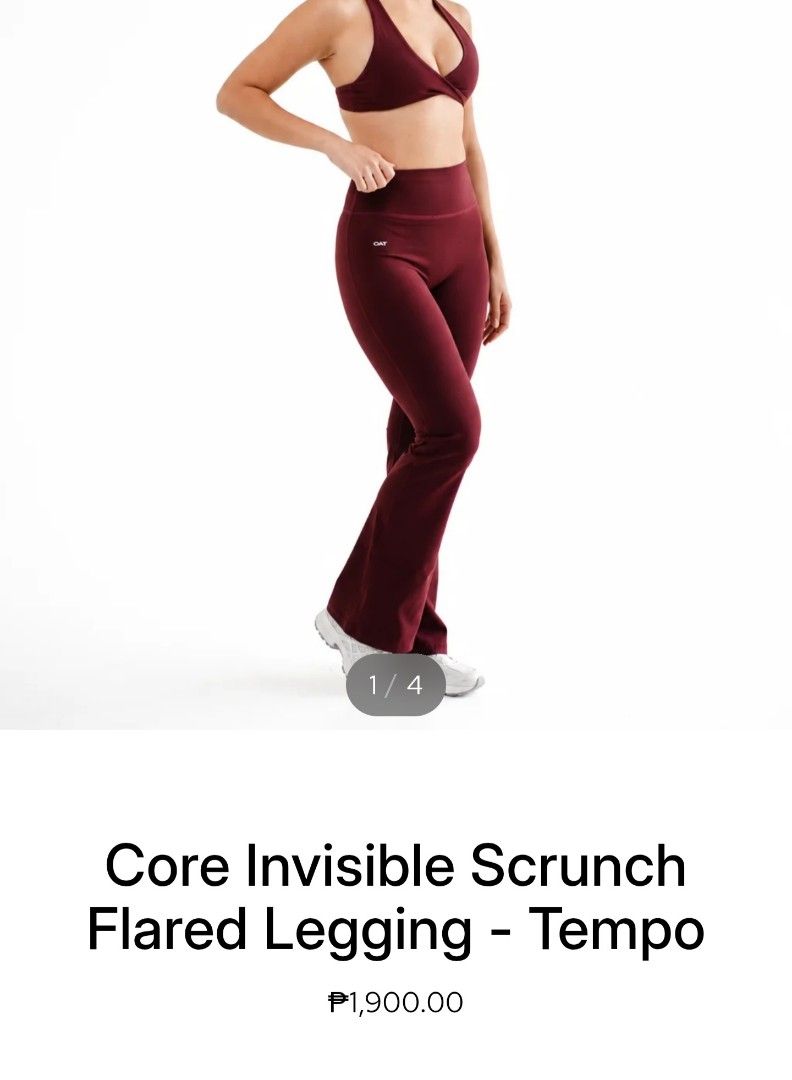 OAT Active Flared Leggings Tempo - XS (Category: Activewear) located in Pasig City. Submitted by pupcld (Listing ID 1468068372, Image 2). Description: bought for 1,900 rfs: too tight on me super flattering, figure-hugging cut.