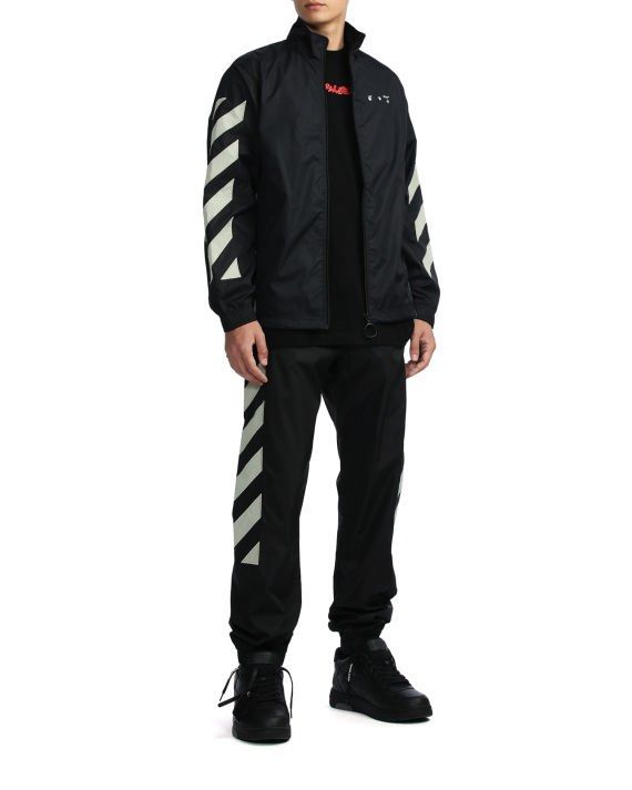 OFF-WHITE DIAGONALS TRACK PANTS (Category: Joggers) located in Las Pinas. Submitted by greedythrifterz (Listing ID 1468093983, Image 1). Description: OFF-WHITE DIAGONALS TRACK PANTS DIMES- WIDTH 32, LENGTH 40, THIGHS 13 (ALL INCHES) AUTHENTIC ISSUE- SIGN OF USAGE CHECK PICS FREESHIP AND NEGOTIABLE .