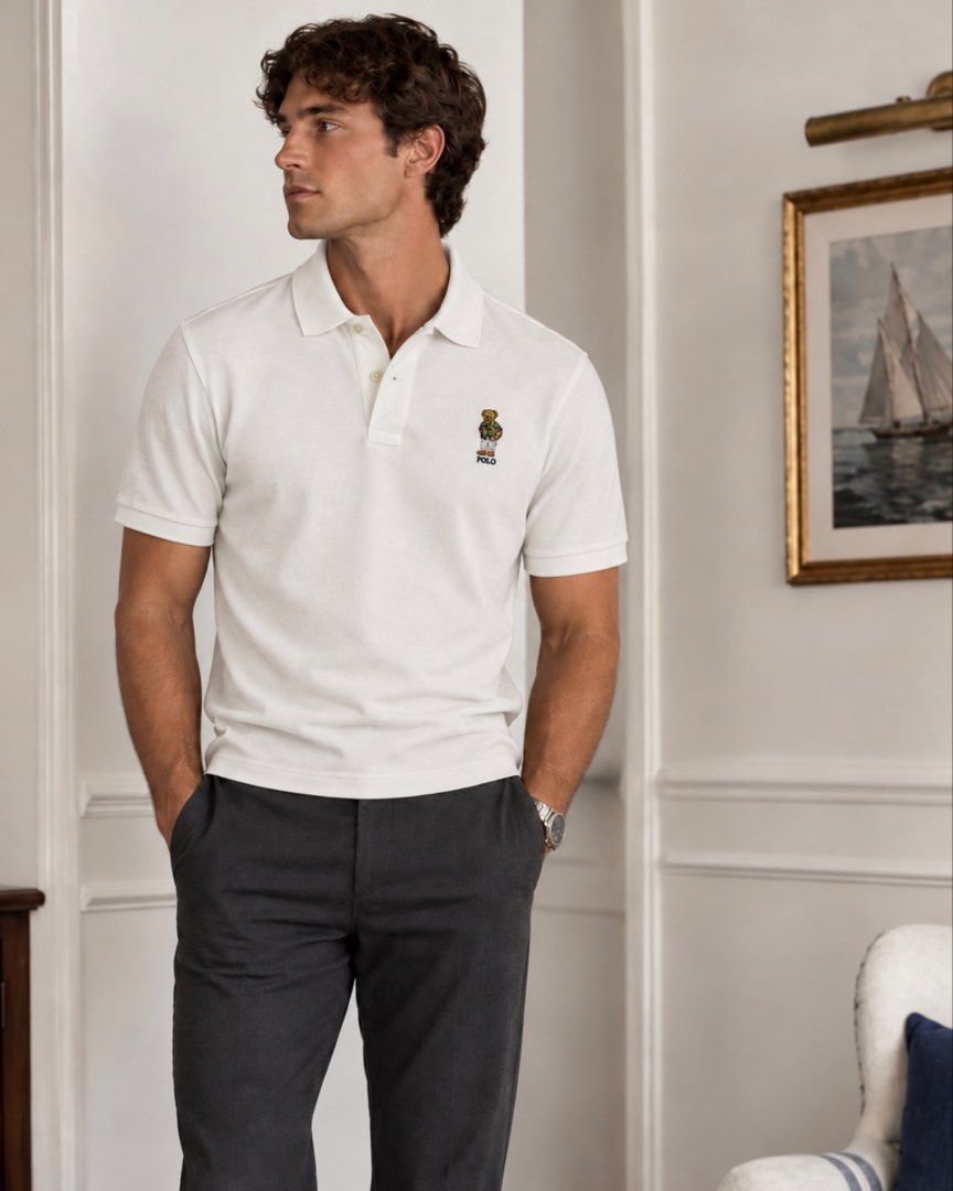 OG’ Ralph Lauren bear (Category: Formal Shirts) located in Manila. Submitted by vinthreads (Listing ID 1468215817, Image 1). Description: OG’ Rąlph Lren Iconic mesh men’s polo. ~ The perfect balance of classic and playful. A lovely addition to any curated wardrobe Size: S on can fit to medium Width: 19.5/ Length: 26.5 As new condition Color rate: 10/10 No issue Note: Color may vary due to lighting. .