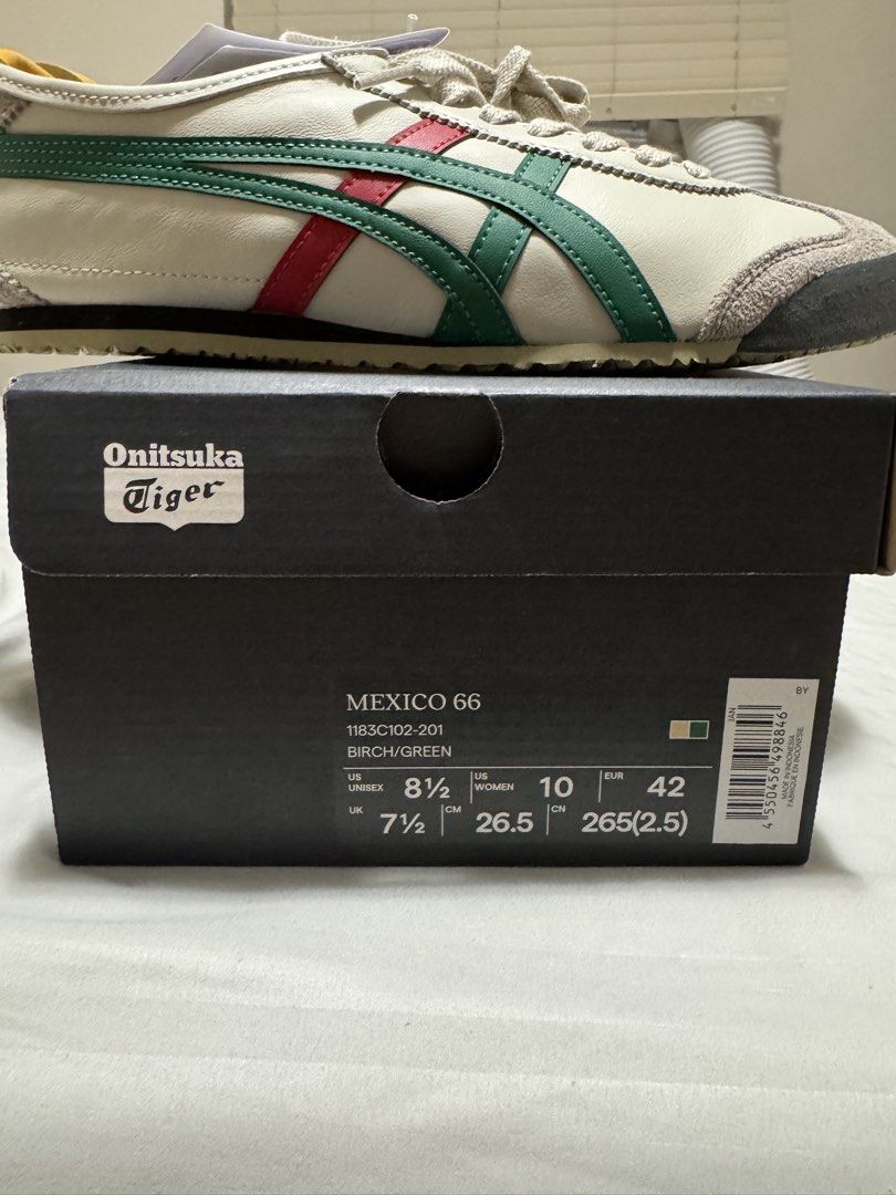 Onitsuka shoes (Category: Sneakers) located in Caloocan City. Submitted by gwen1988 (Listing ID 1468281282, Image 2). Description: Brand new Onitsuka Mexico 66 (Birch green) Men’s size: 8.5 Women’s: 10 (26.5 cm) .