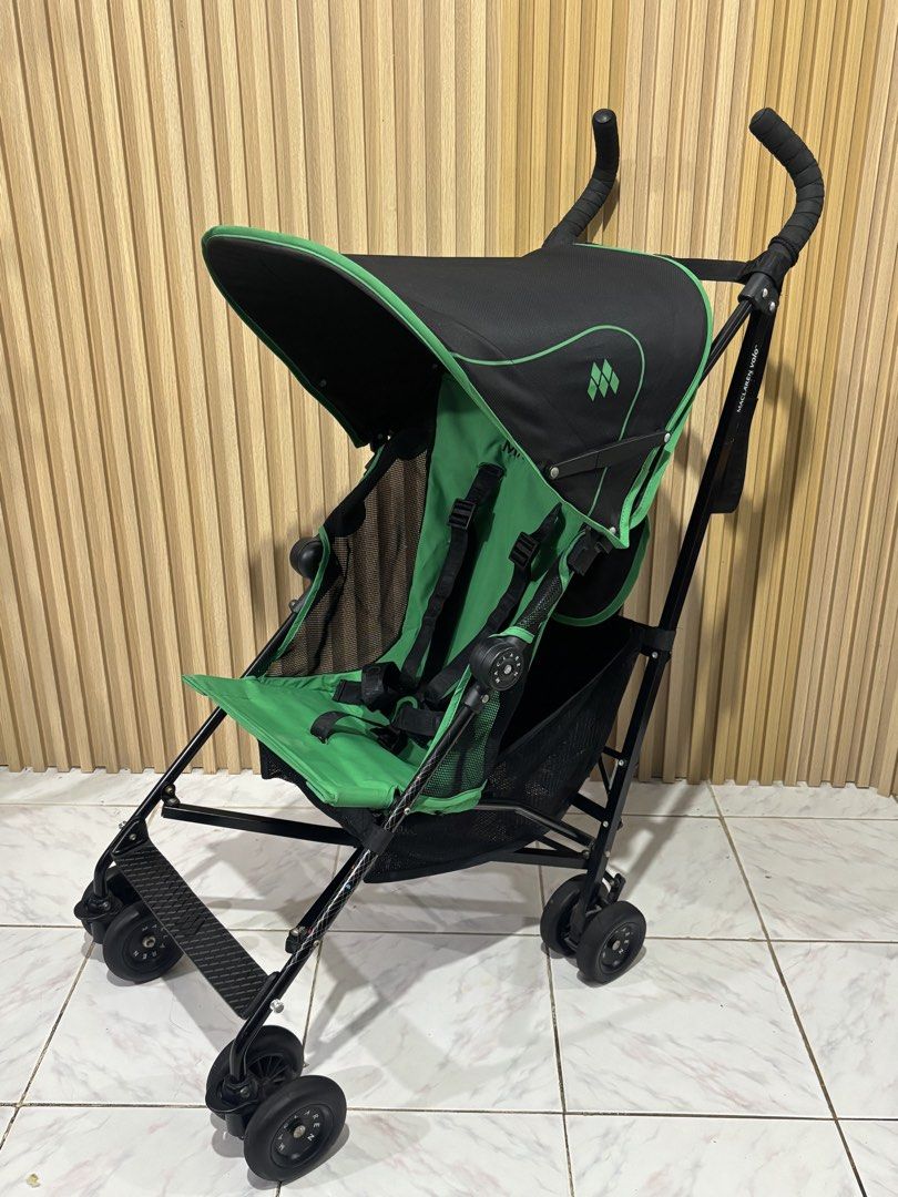 ORIG MACLAREN Volo 🟢⚫️ (Category: Strollers) located in Valenzuela. Submitted by jen_prelovedcorner.2 (Listing ID 1468060760, Image 1). Description: MACLAREN Volo 🟢⚫️ ✅Umbrella slim type ✅Lightweight ✅Suitable for 6 months up to toddler years ✅5 point safety belt ✅Breathable mesh seat ✅Easy to open and fold SALE 2,200 only Location Valenzuela City.
