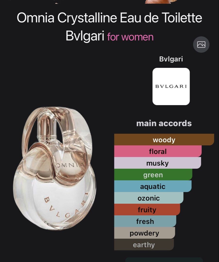 Original Bulgari Omnia Crystalline EDT 15ml. (Category: Fragrance & Deodorants) located in Quezon City. Submitted by docshop.orig (Listing ID 1468190180, Image 3). Description: .